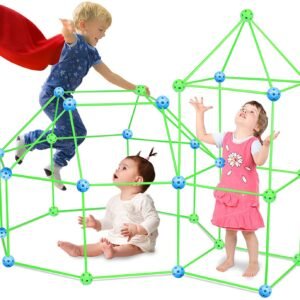 Children's Diy Bead Tent Fort Building Kit Toy Tent Building Blocks Tent Fight Tent