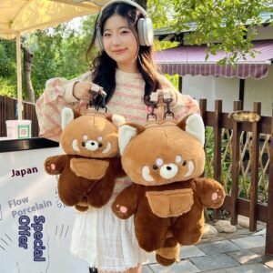 Good-looking Lesser Panda Figurine Doll Backpack Cute Plush Bag Backpack Doll Raccoon Doll Schoolbag