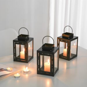 Retro Paint Iron Storm Lantern Craftwork Christmas Wedding Decorations