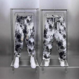 Light And Thin Ice Silk Casual Pants National Style Ink Painting Printed Ankle-tied